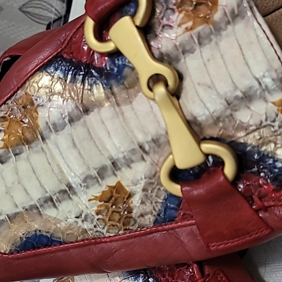 MADISON MASON RED SNAKE PRINT SHOES - Picture 7 of 7